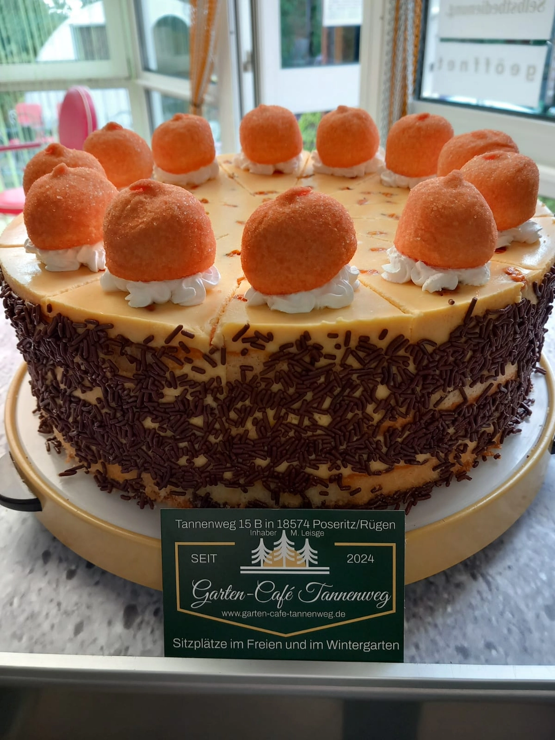 Garten-Café Tannenweg , Manfred Leisge ,  Katrin Leisge, Poseritz, Rügen Island, Kuchen von Garten-Café Tannenweg