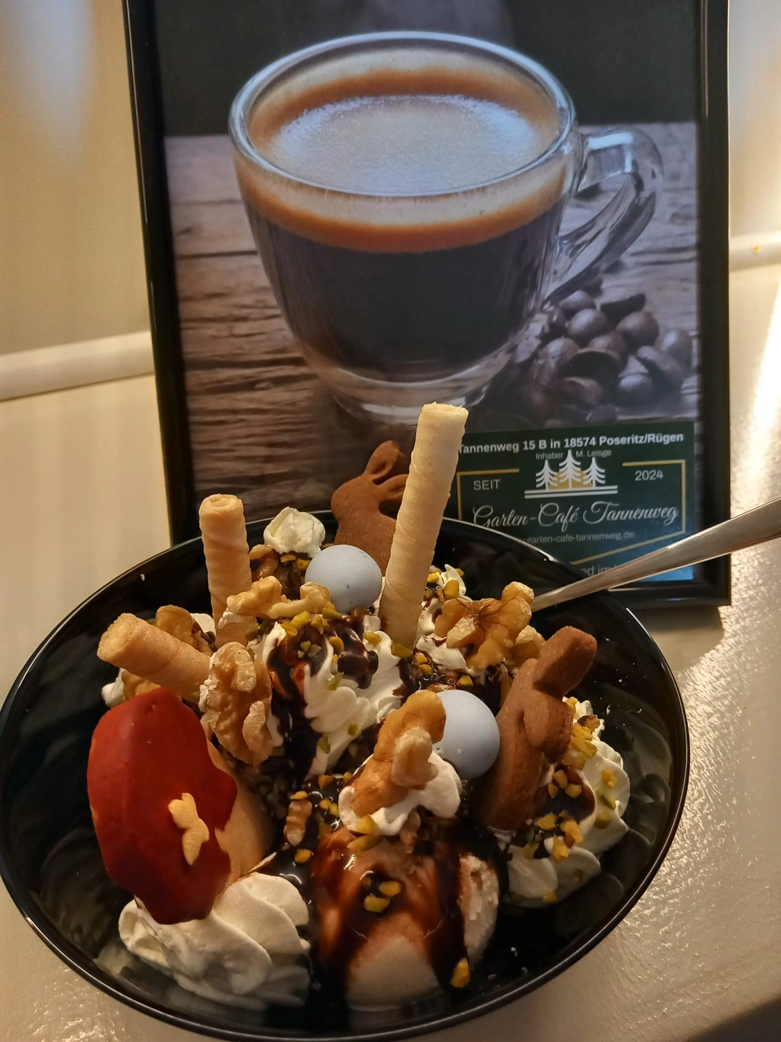 Garten-Café Tannenweg , Manfred Leisge ,  Katrin Leisge, Poseritz, Rügen Island, Eiscreme von Garten-Café Tannenweg